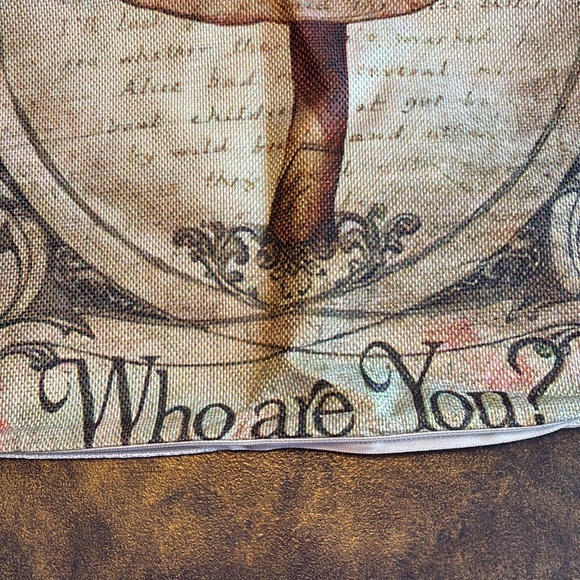 NEW Set of 4 tapestry like vintage look Alice in Wonderland throw pillow covers - Picture 14 of 15